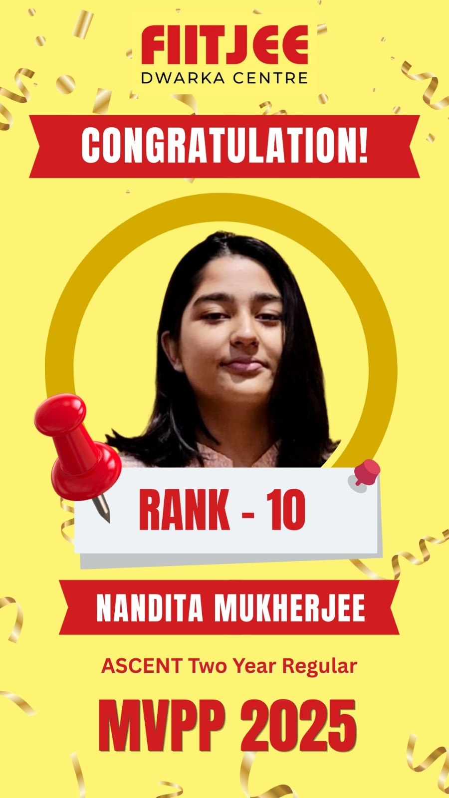 MVPP Ranker 10 - MVPP Achiever (MVPP 2026) - FIITJEE Dwarka