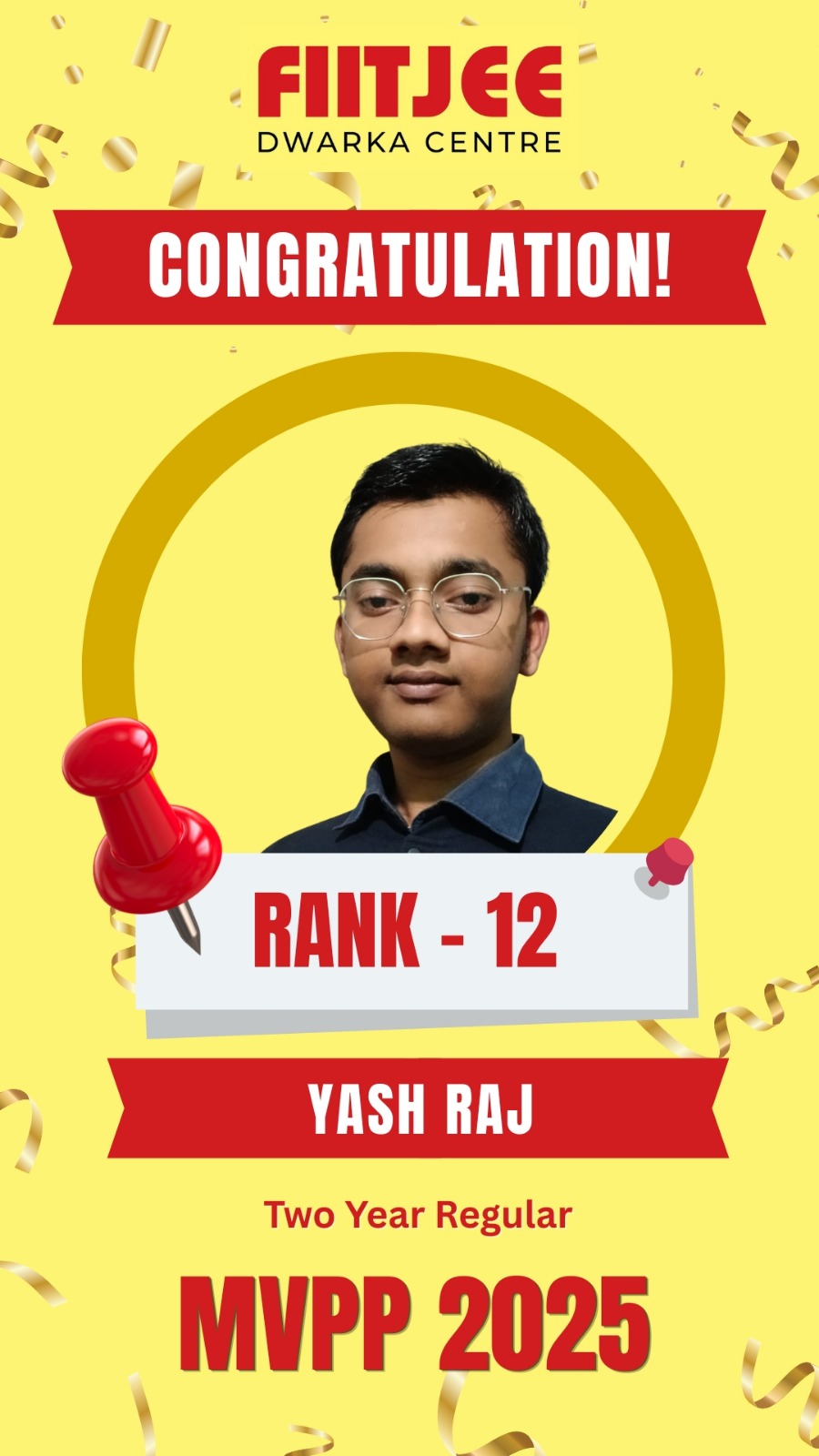 MVPP Ranker 12 - MVPP Achiever (MVPP 2026) - FIITJEE Dwarka