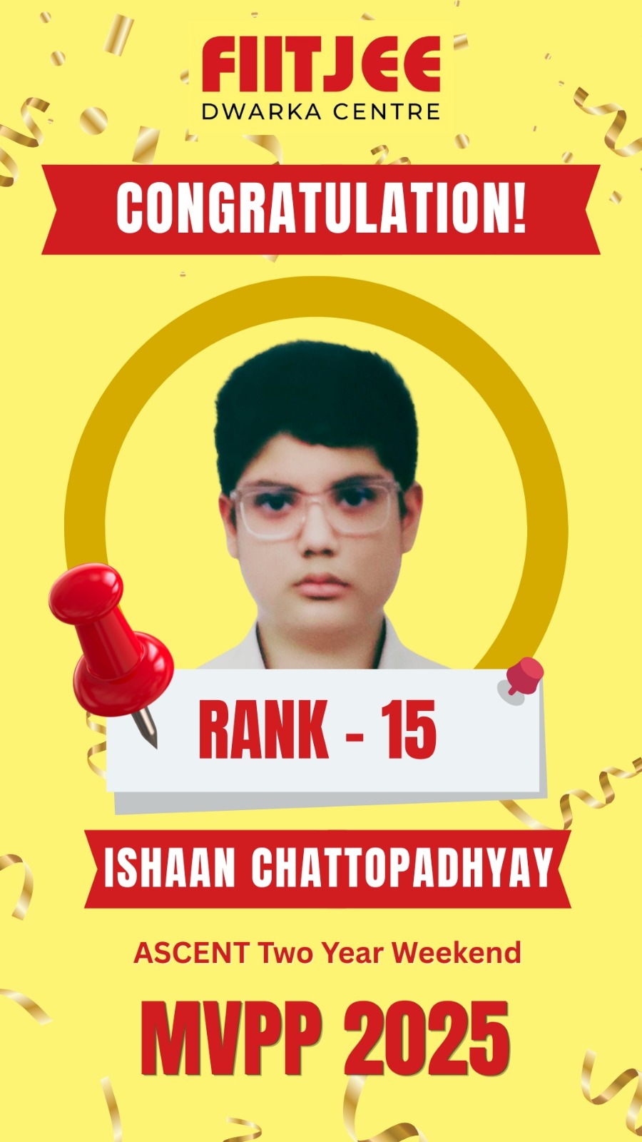 MVPP Ranker 14 - MVPP Achiever (MVPP 2026) - FIITJEE Dwarka
