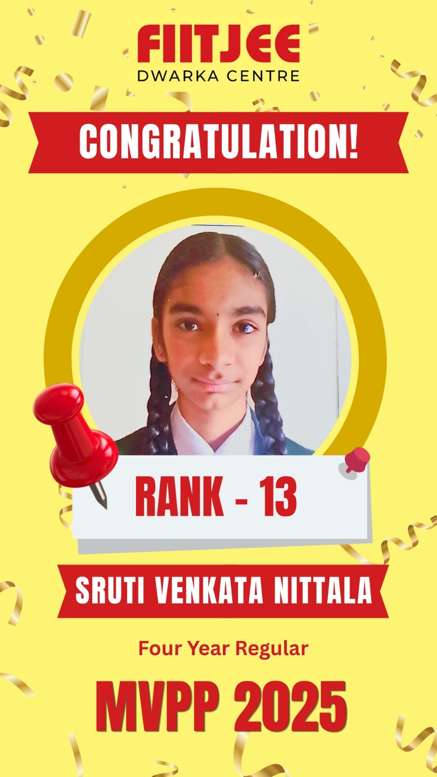 MVPP Ranker 16 - MVPP Achiever (MVPP 2026) - FIITJEE Dwarka