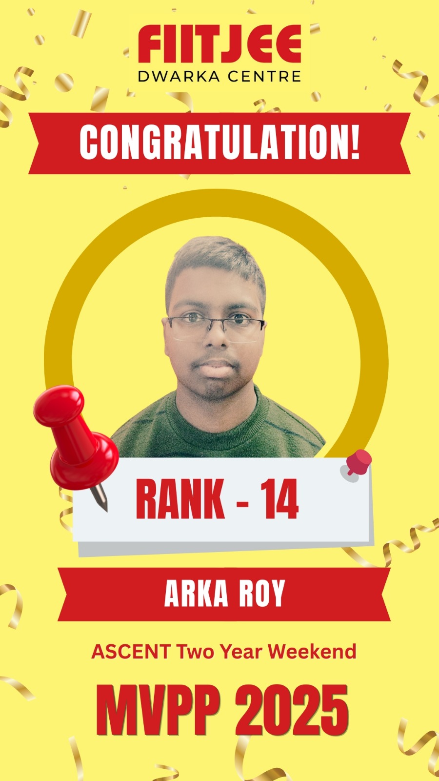 MVPP Ranker 5 - MVPP Achiever (MVPP 2026) - FIITJEE Dwarka