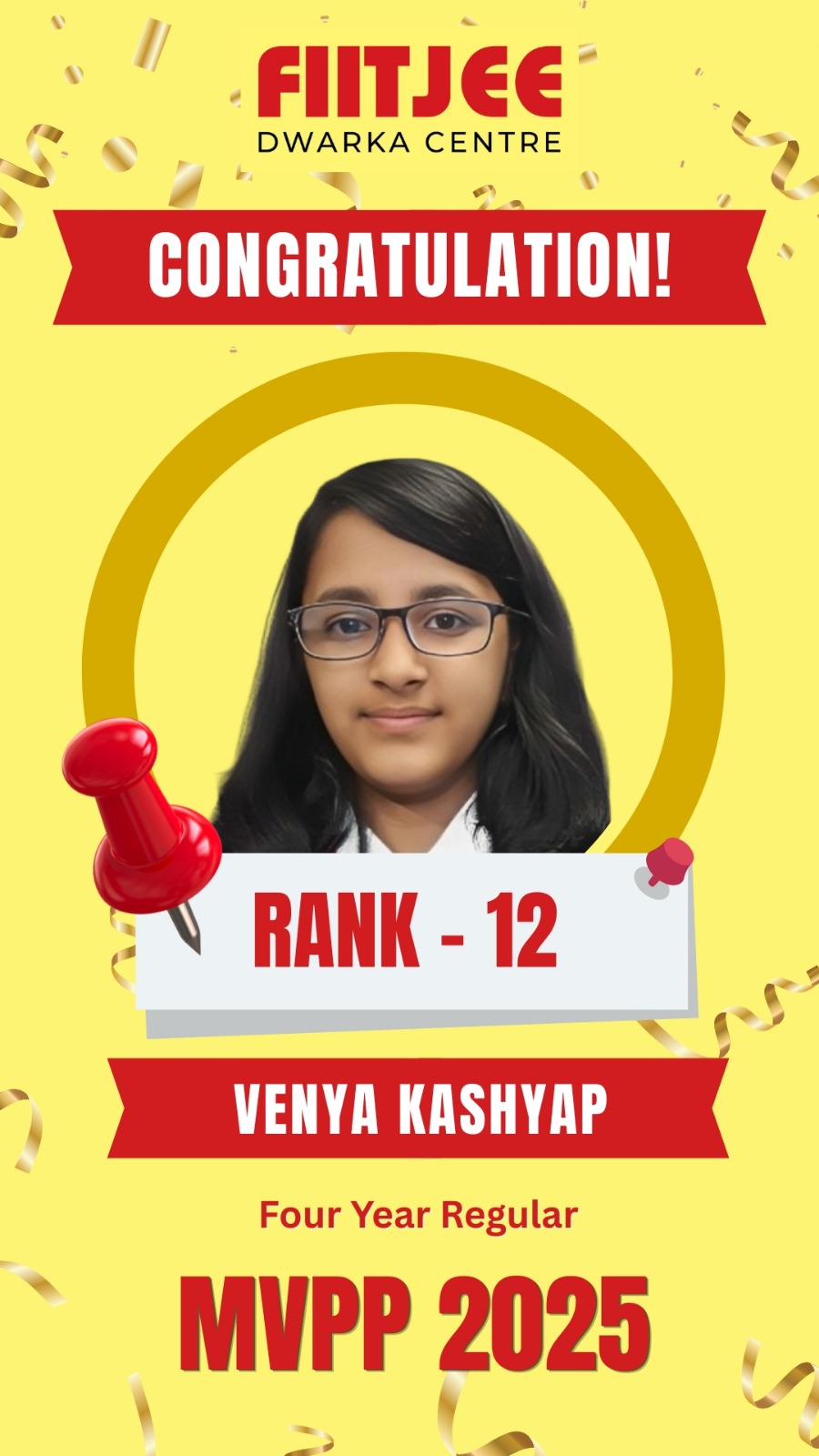 MVPP Ranker 6 - MVPP Achiever (MVPP 2026) - FIITJEE Dwarka