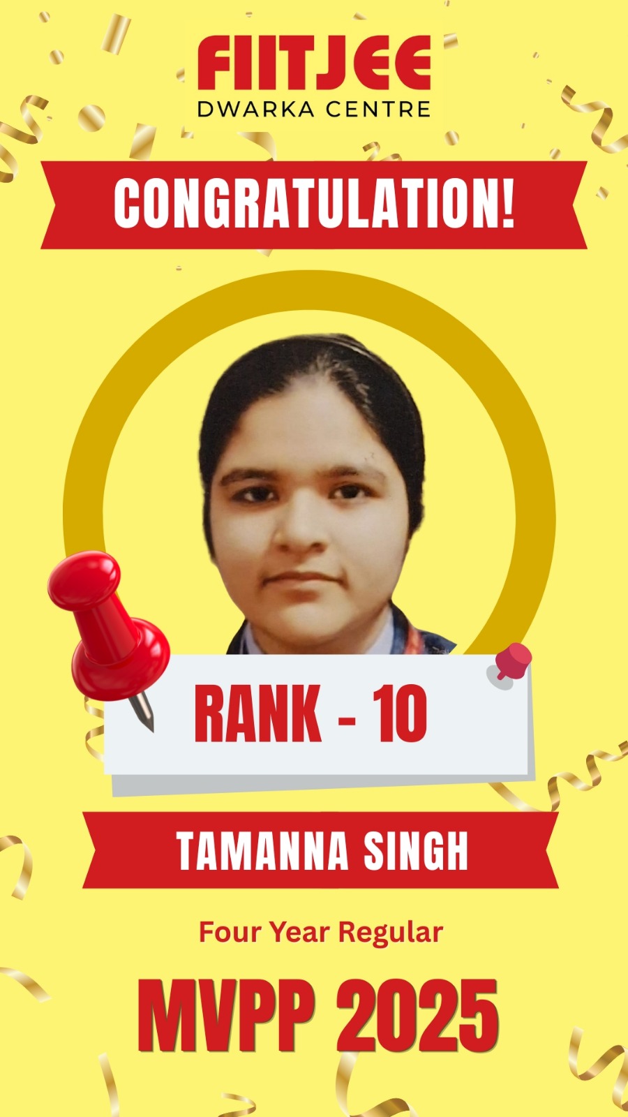 MVPP Ranker 9 - MVPP Achiever (MVPP 2026) - FIITJEE Dwarka