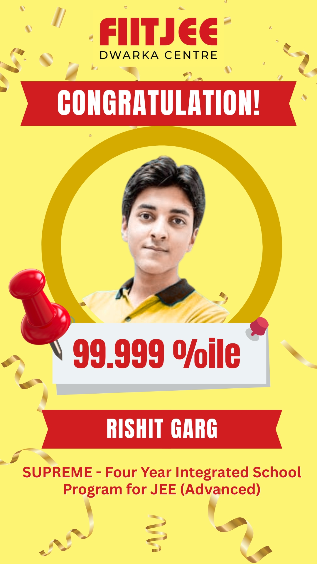 Student Name 1 - 99.90 Percentile (JEE Main 2026) - FIITJEE Dwarka